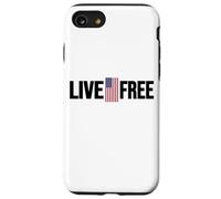 Bandera de Estados Unidos Live Free Carcasa para iPhone SE (2020) / 7/8