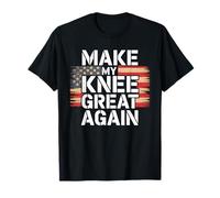 Bandera de Estados Unidos Make My Knee Great Again Camiseta