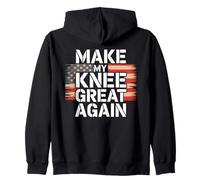 Bandera de Estados Unidos Make My Knee Great Again Sudadera con Capucha