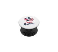 Bandera de Estados Unidos Mitad Cubana Mitad Americana Cuba América PopSockets PopGrip Adhesivo