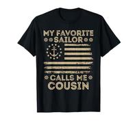 Bandera de Estados Unidos My Favorite Sailor Calls Me Cousin Sailor Cousin Camiseta