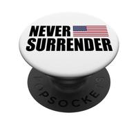 Bandera de Estados Unidos Never Surrender PopSockets PopGrip Adhesivo