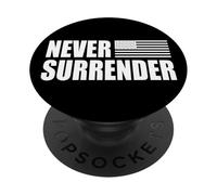 Bandera de Estados Unidos Never Surrender PopSockets PopGrip Adhesivo