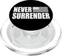 Bandera de Estados Unidos Never Surrender PopSockets PopGrip para MagSafe