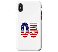 Bandera de Estados Unidos número 05 patriótico cumpleaños - Regalo Nacido en 2005 Carcasa para iPhone X/XS