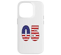 Bandera de Estados Unidos número 05 patriótico cumpleaños - Regalo Nacido en 2005 Carcasa para iPhone 14 Pro