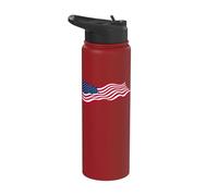 Bandera de Estados Unidos ondeando bandera estadounidense bandera de EE. UU Stainless Steel Insulated Water Bottle