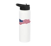 Bandera de Estados Unidos ondeando bandera estadounidense bandera de EE. UU Stainless Steel Insulated Water Bottle