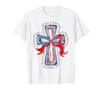 Bandera de Estados Unidos One Nation Under God 4 de julio Patriotic Christian Camiseta