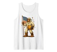 Bandera de Estados Unidos para Agricultores de Miel Americana del día del Trabajo Camiseta sin Mangas