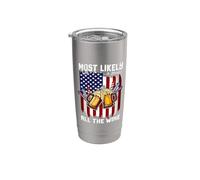 Bandera de Estados Unidos para beber vino del 4 de julio Vaso térmico de acero inoxidable de doble pared
