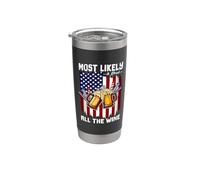 Bandera de Estados Unidos para beber vino del 4 de julio Vaso térmico de acero inoxidable de doble pared