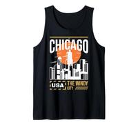 Bandera de Estados Unidos para Vacaciones de Chicago Camiseta sin Mangas