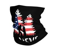 Bandera De Estados Unidos Pie Grande Sasquatch4 Polainas De Cuello Unisexo Cuello Pañuelo Protección Solar Pasamontañas para Senderismo Pesca Cámping 26X30CM