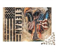 Bandera de Estados Unidos Puzzle de 1000 Piezas Puzzle para Adultos Papel 1000 Piezas Águila Enfoque Relajación Familiar 52x38cm/1000pcs