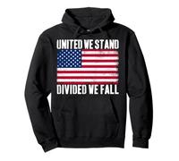 Bandera de Estados Unidos Unidos We Stand Divided We Fall American Patriot Sudadera con Capucha