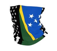 Bandera De Estados Unidos Y Bandera del Archipiélago Polainas De Cuello Lavable Calentador De Cuello Durable Pasamontañas para Senderismo Ciclismo Yoga 26X30CM