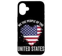 Bandera de Estados Unidos y patriótica Estadounidense Carcasa para iPhone 16 Plus