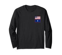 Bandera DE Estados Unidos Y Territorio DE Guam Manga Larga