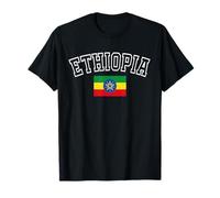Bandera de Etiopía, diseño Retro Envejecido Vintage Camiseta