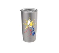 Bandera de Filipinas Raíces Amor Orgullo Filipino Pinoy Heritage Vaso térmico de acero inoxidable de doble pared