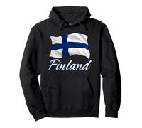 Bandera de Finlandia Escandinava Finlandesa Hombres Mujeres Niños Sudadera con Capucha