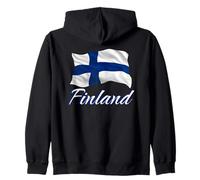 Bandera de Finlandia Escandinava Finlandesa Hombres Mujeres Niños Sudadera con Capucha