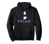 Bandera de Finlandia Patriótica Nórdica Hombres Mujeres Niños Finlandia Sudadera con Capucha
