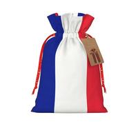 Bandera de Francia, 1 bolsa de material duradero de 4.7 x 6.9 pulgadas con cordón para regalo elegante de Halloween