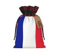 Bandera de Francia, 1 bolsa de material duradero de 8.3 x 11.8 pulgadas con cordón para regalo elegante de Halloween