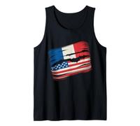 Bandera de Francia Americana de Francia Estados Unidos Mujeres Niños Camiseta sin Mangas