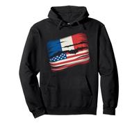 Bandera de Francia Americana de Francia Estados Unidos Mujeres Niños Sudadera con Capucha