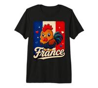 Bandera de Francia Gallo Galo Kawaii Camiseta Premium