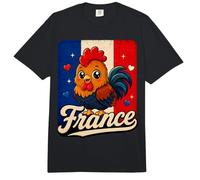 Bandera de Francia Gallo Galo Kawaii Comfort Colors Adult Heavyweight T-Shirt