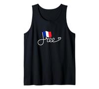 Bandera de Francia Libre - Libertad Francesa Palabra Arte Camiseta sin Mangas