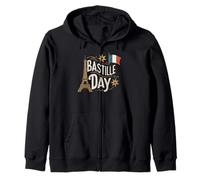 Bandera de Francia Vintage Bastille Day 2019 Paris 1789 Francia Sudadera con Capucha
