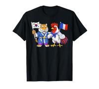 Bandera de Francia y Corea del Sur Raíces Franco-Coreanas Camiseta