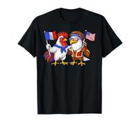 Bandera de Francia y Estados Unidos Raíces Camiseta