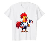 Bandera de gallo de dibujos animados de Francia Azul, Blanco y Rojo Camiseta