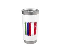 Bandera de Gambia Austria | Raíces austriacas de Gambia Vaso térmico de acero inoxidable de doble pared