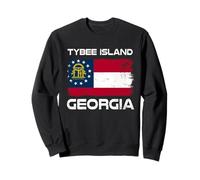 Bandera de Georgia de Tybee Island Envejecida Sudadera
