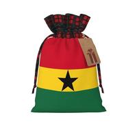 Bandera de Ghana - Bolsa de regalo de gran capacidad de 4.7 x 6.9 pulgadas con cordón para tus regalos preciosos de Halloween, 1 unidad