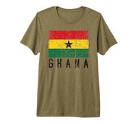 Bandera de Ghana Envejecida para Hombres, Mujeres y niños Ghana Camiseta Premium