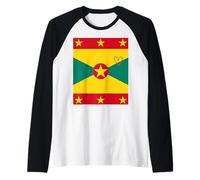 Bandera de Granada Corazón Granadino Orgulloso Día Nacional Camiseta Manga Raglan