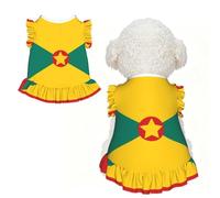 Bandera de Granada L Ropa para mascotas para perros pequeños, lindo traje de verano para cachorros, ropa suave y transpirable para mascotas para gatos