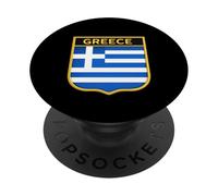 Bandera de Grecia - Escudo de Armas Griego PopSockets PopGrip Adhesivo