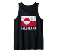 Bandera de Groenlandia envejecida para hombres, mujeres y niños Camiseta sin Mangas