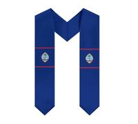 Bandera de Guam vintage, estola de graduación en forma de V de 72 pulgadas de largo, banda de graduación de doble cara para estudiantes internacionales en el extranjero.