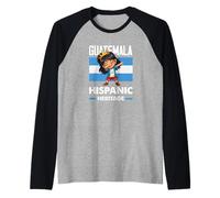 Bandera de Guatemala Orgullo Guatemalteco Herencia hispana de Guatemala Camiseta Manga Raglan