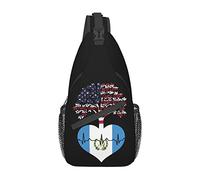 Bandera de Guatemala Tree Cross Chest Bag Sling Mochila Moda Senderismo Daypack Unisex Chest Shoulder Bag